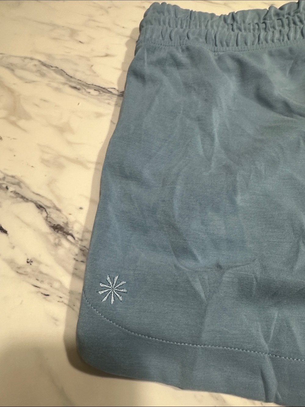Athleta Light Blue Athletic Shorts with Drawstring - Picture 3 of 4